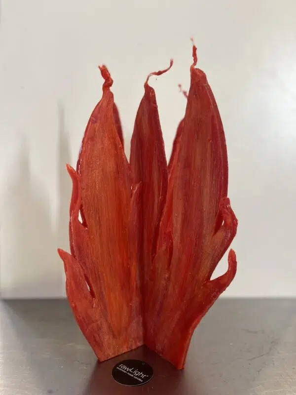 Pentecostal Orange Flame Candle Ignite the Spirit with Radiant Brilliance | Raw Light