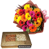 Mix colorful gerberas with Dryfruit
