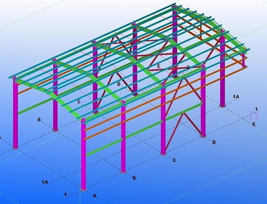 Structural Steel Detailing Model of Power Diesel Generator Shelter for Oil & Gas Industry