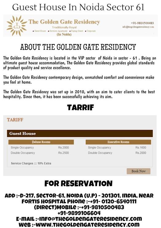 Guest House In Noida Sector 61