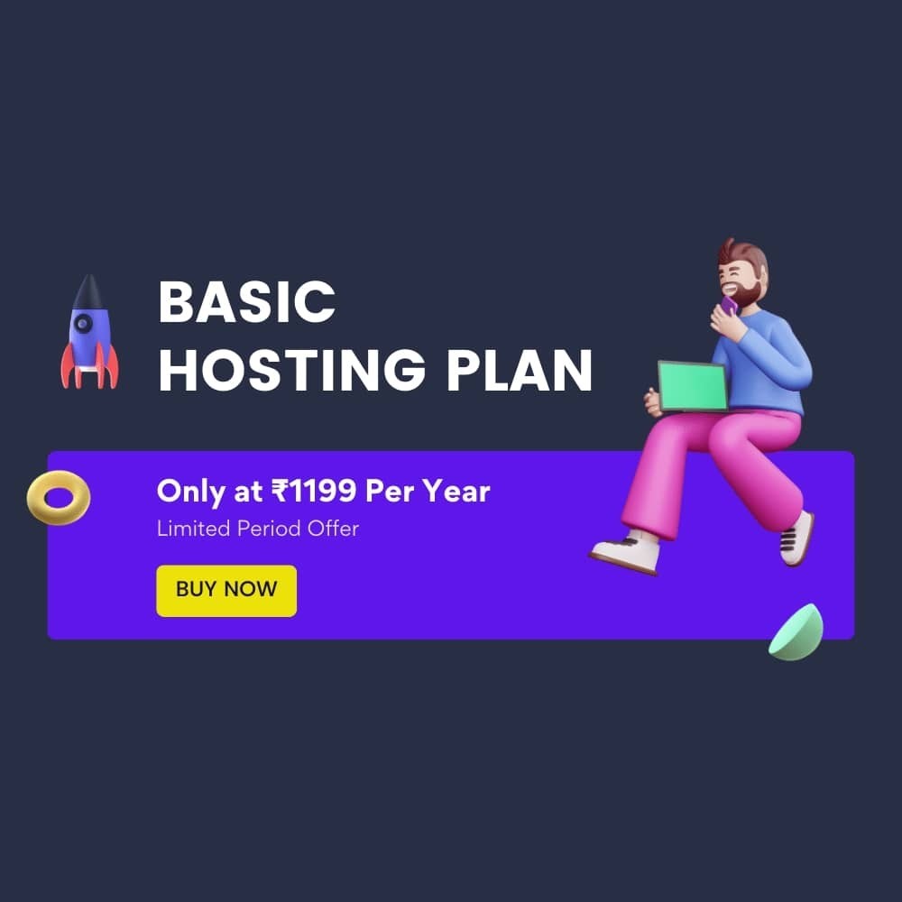 basic hosting plan only at just rs1199