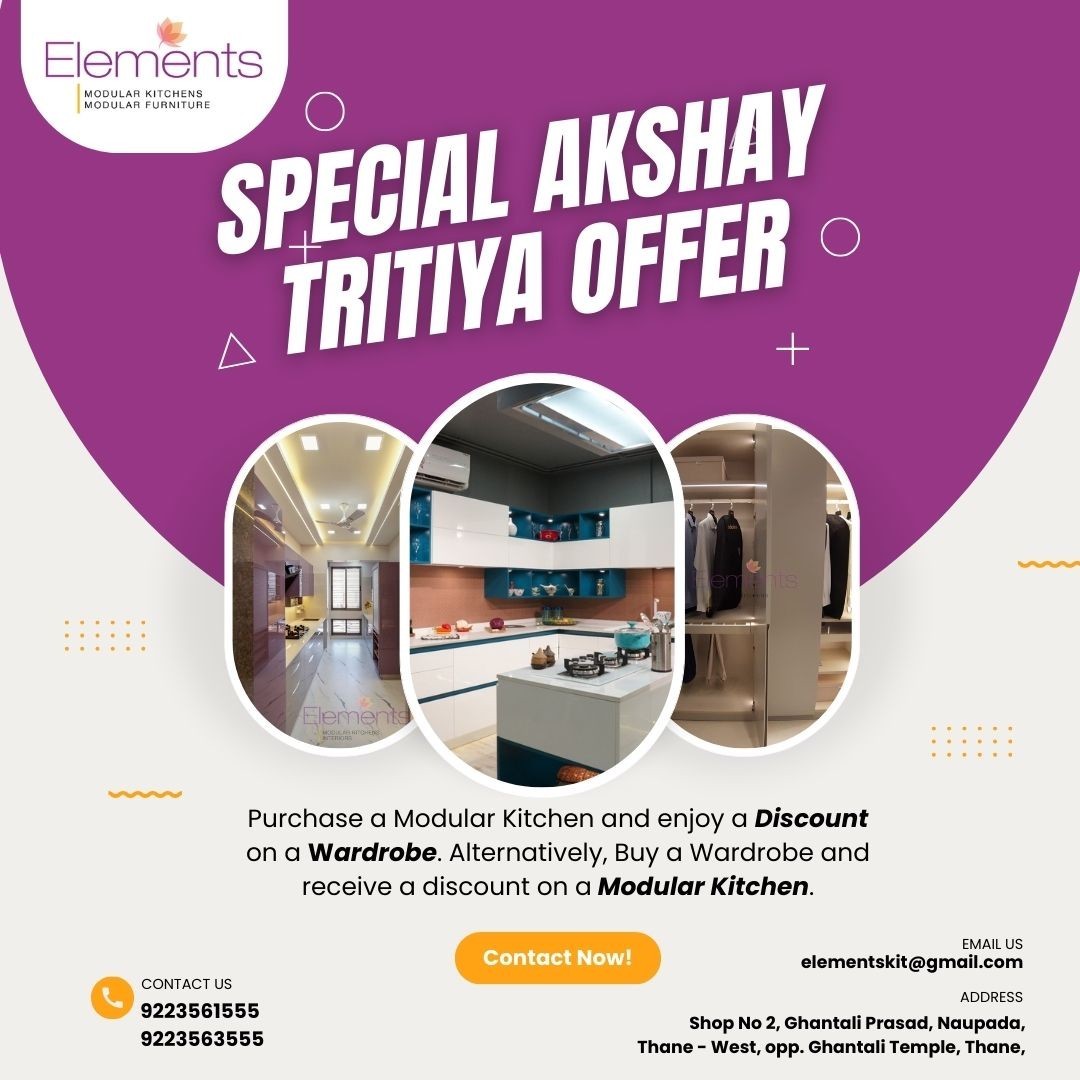 Exclusive Akshay Tritiya Offer: Upgrade Your Space with Elements Modular Kitchen!