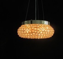 Round Gold Crystal Pendant