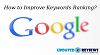 How to get keyword ranking up in google