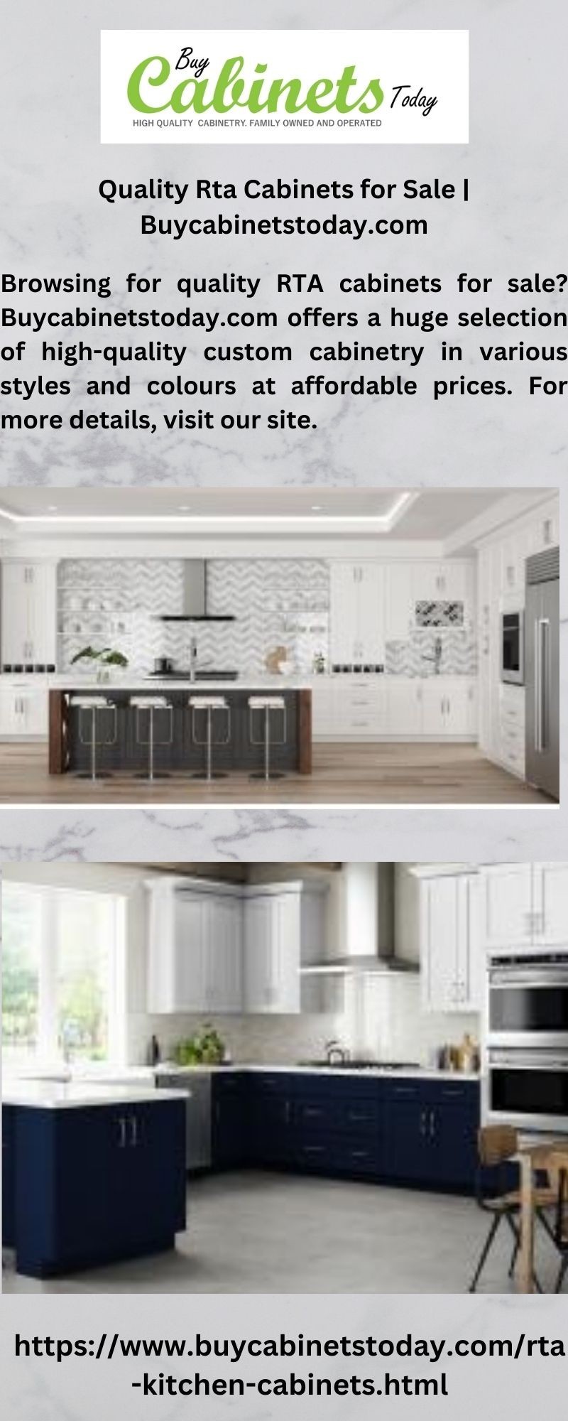 Quality Rta Cabinets for Sale | Buycabinetstoday.com