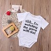 Newborn Funny Bodysuit-Shh I’m Watching the Game with Dad