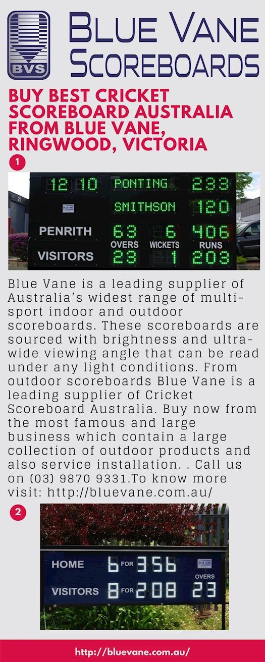 Cricket Scoreboard Australia from Blue Vane, Ringwood, VIC