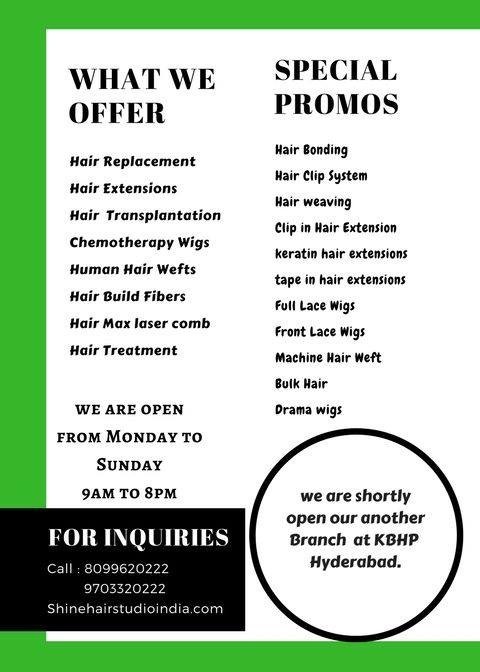 Special offers on Hairservices