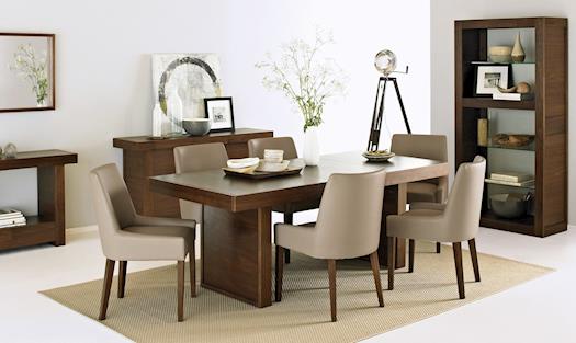 Bentley Designs Akita Walnut Dining Room Furniture | Dining Tables & Chairs