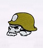ARMY HAT WEARING SKULL EMBROIDERY DESIGN