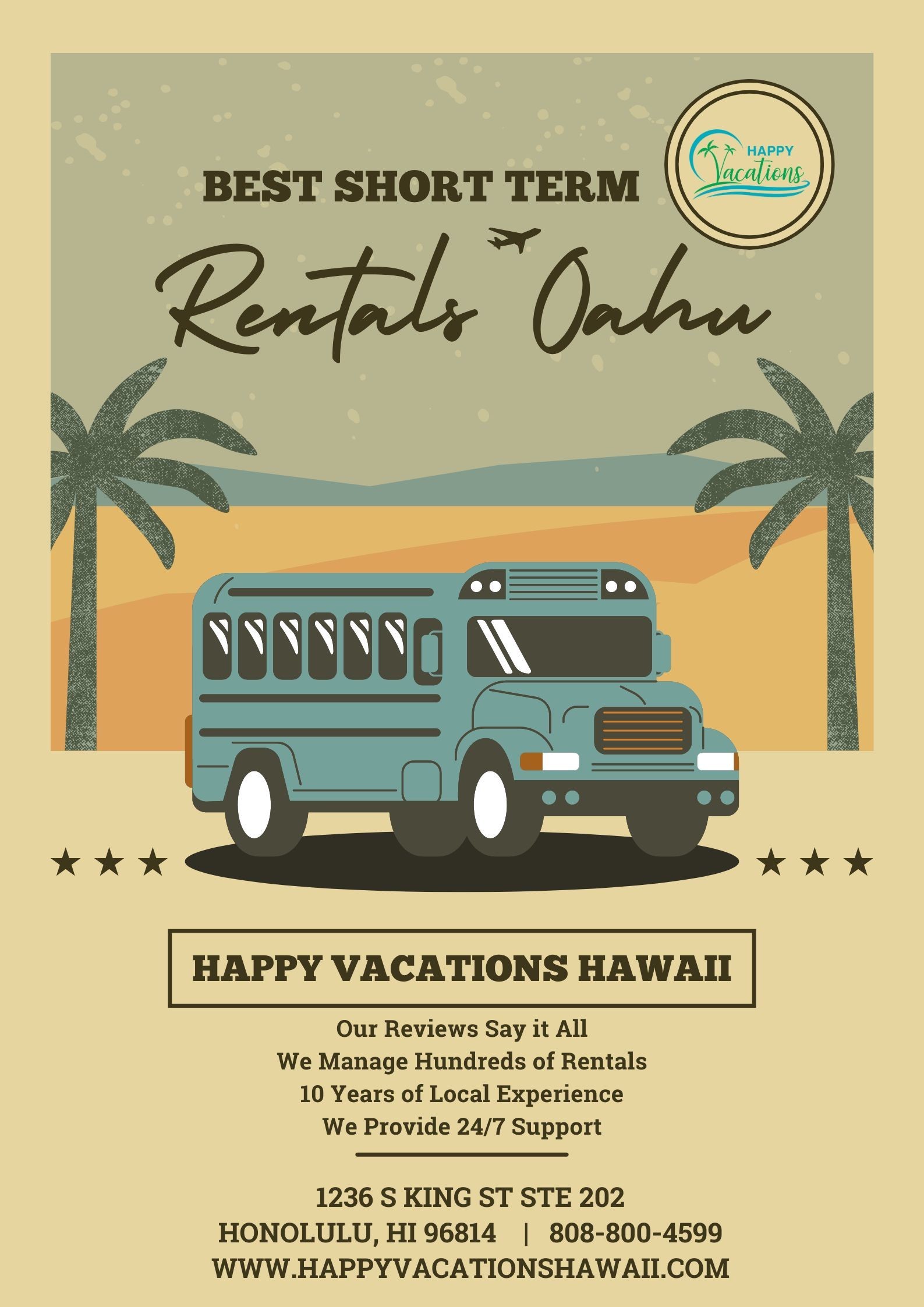 Best Short Term Rentals Oahu - Happy Vacations Hawaii
