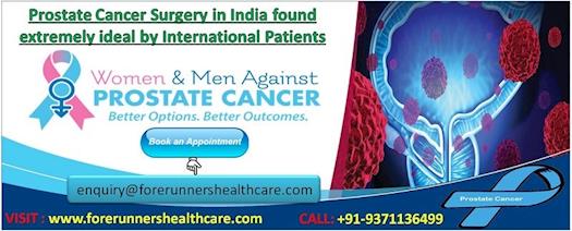 Prostate Cancer Surgery and Treatment in India found extremely ideal by International Patients