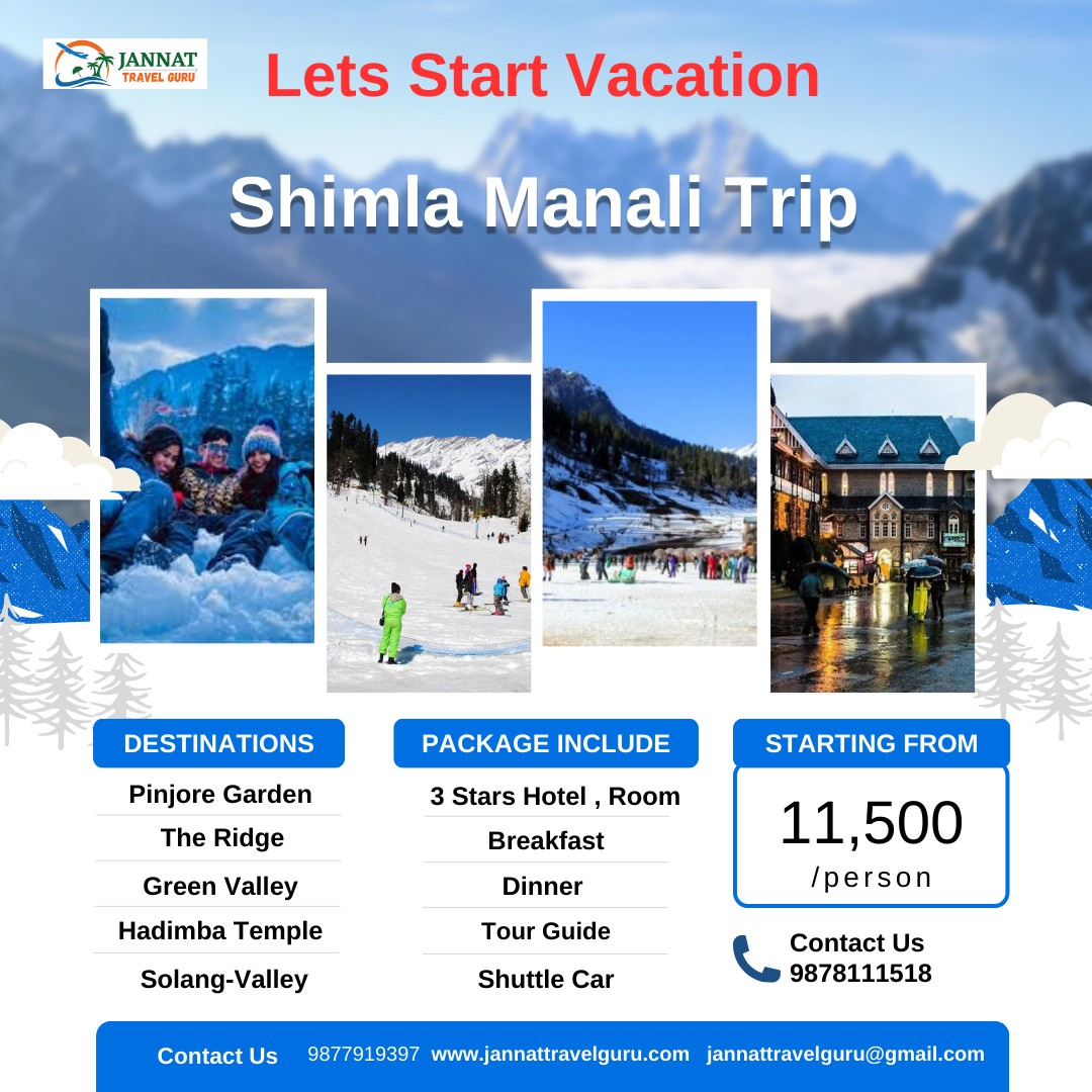 Shimla Manali Tour Package Book Now 4N/5D Best Price | Manali Trip