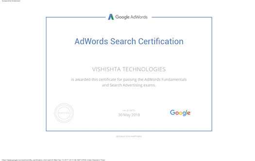 Google Adword Certification