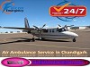 Air Ambulance Service in Chandigarh is available anytime in India