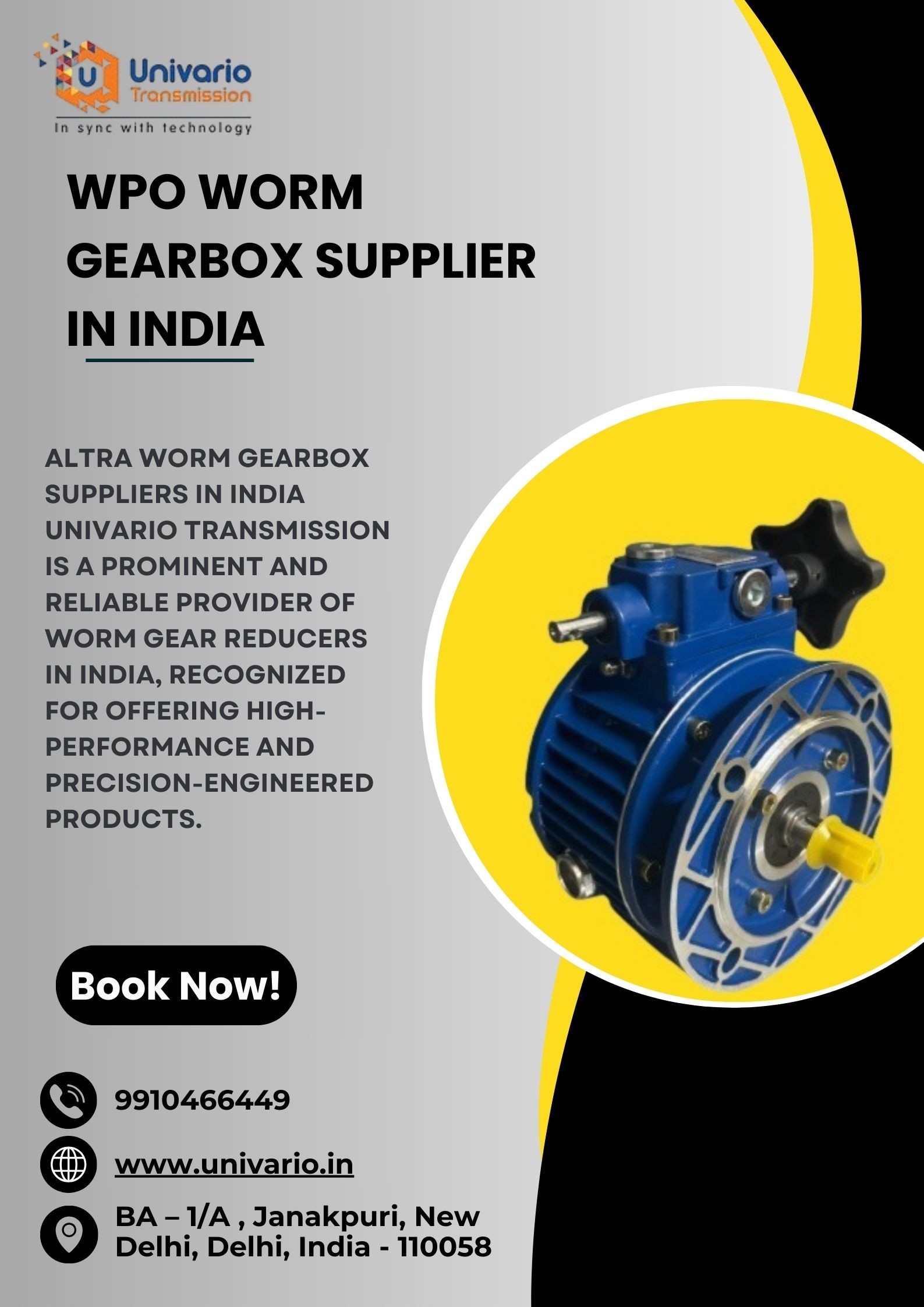 WPO WORM GEARBOX SUPPLIER IN INDIA