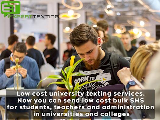 Text messages for universities and colleges