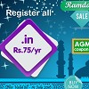 Ramadan Domains Sale: Register all “.in” Domain Just Rs.75