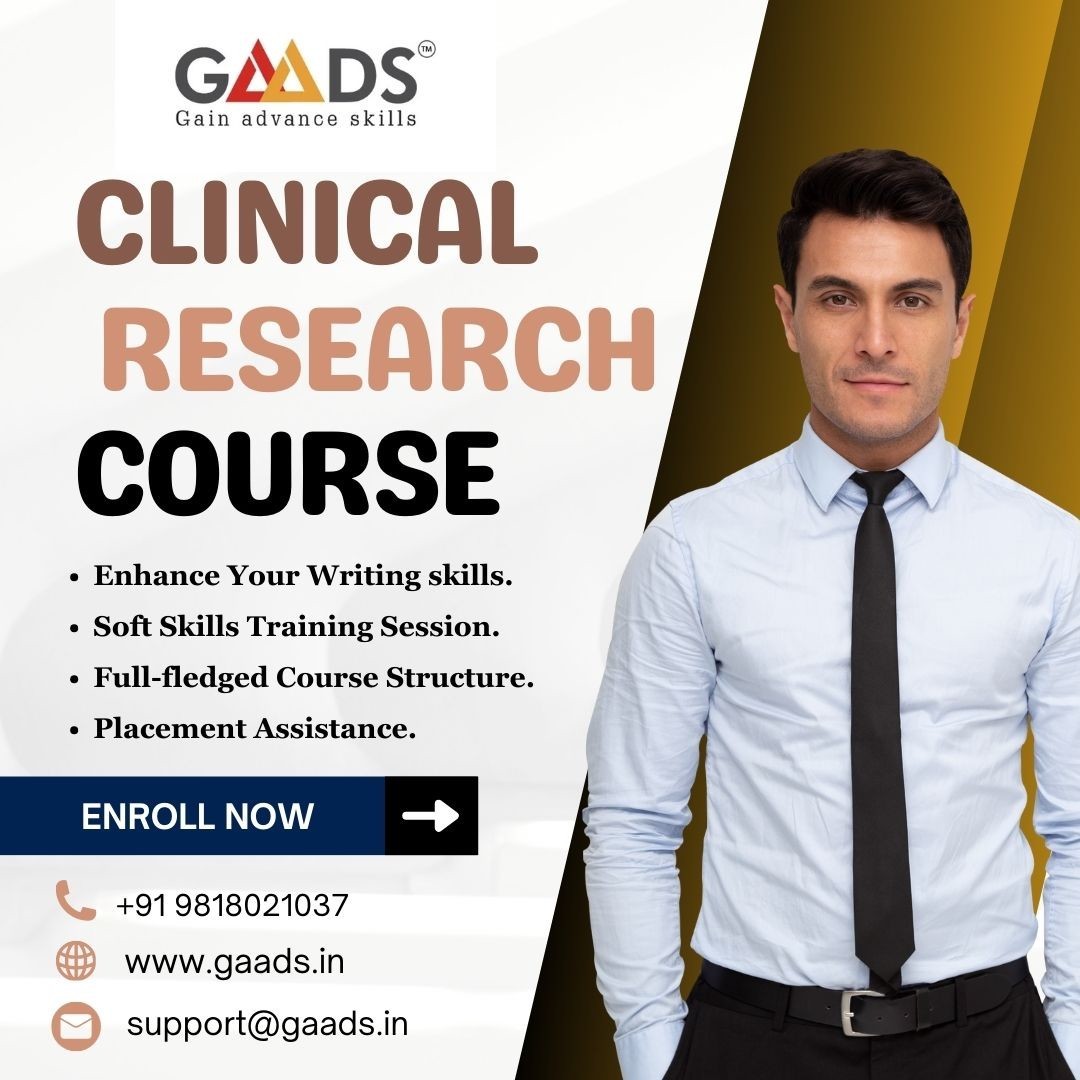 Best Clinical Research Course and Certificate in India by GAADS Learning.