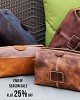 Personalized Leather Toiletry Bags for Men & Women