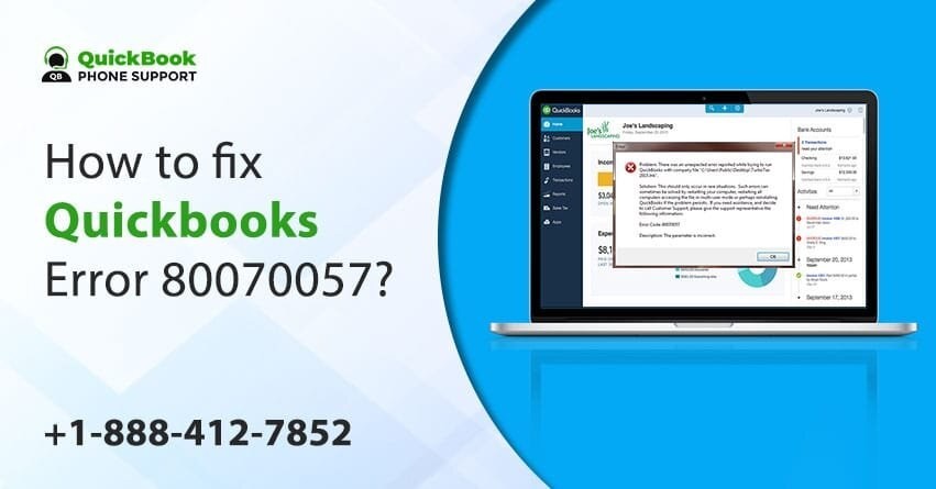 quickbooks error 80070057
