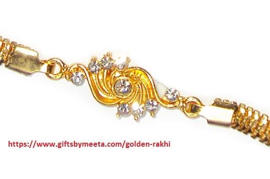 Buy Online Golden Rakhi