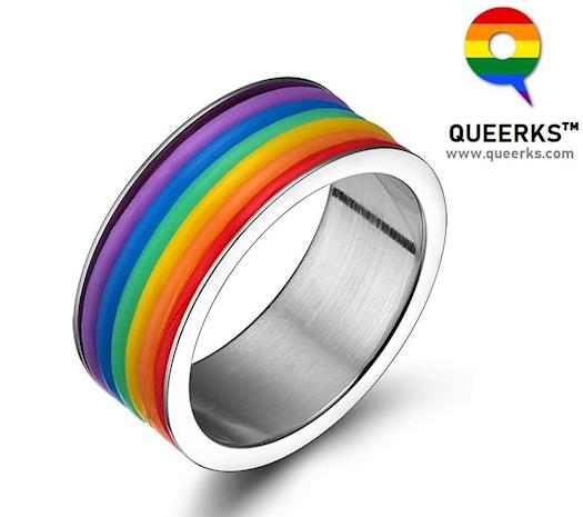 LGBT Pride Stainless Steel Ring 
