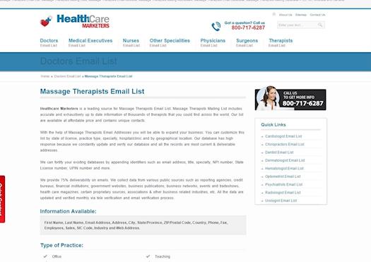 Send personalized messages to earn improved business profits with the Massage Therapists Email Lists
