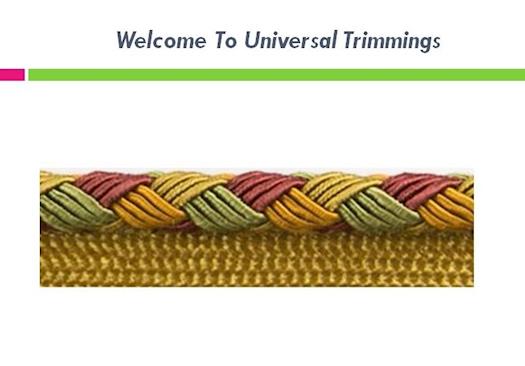 Trimmings Manufacturers, Braid And Cords, Trimming Store