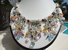 colorful silver gemstone necklace