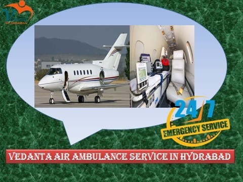 Vedanta Air Ambulance from Hyderabad to Delhi at a Low-cost
