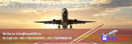 Medilift ICU Facility Air Ambulance Service in Patna 24 Hours