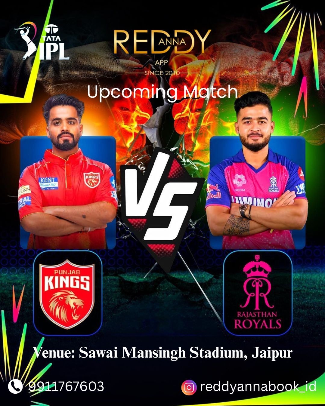 Reddy Anna Overview of the RR vs PBKS clash in IPL 2025.