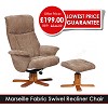 Shop GFA Fabric Swivel Recliner Chair | Furniture Direct UK