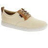 SEBAGO RYDE BEIGE CANVAS & LEATHER LACE-UP