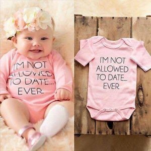 Baby Girl Pink Bodysuit – I’m Not Allowed to Date Ever
