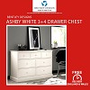 Bentley Designs Ashby White 3+4 Drawer Chest | Furniture Sale | Furniture Direct UK