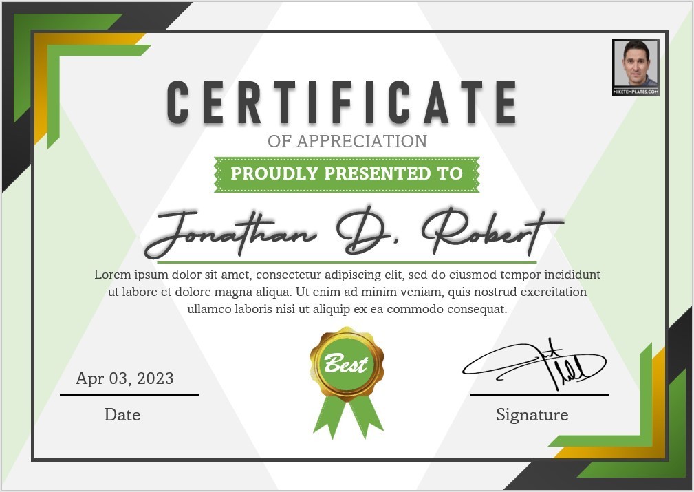 Printable Certificate Designs