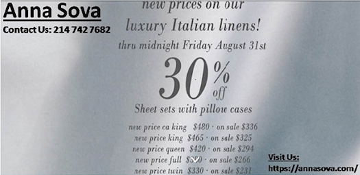 Get 30% off on Sheet Set With Pillow Cases by Anna Sova Luxury Organics