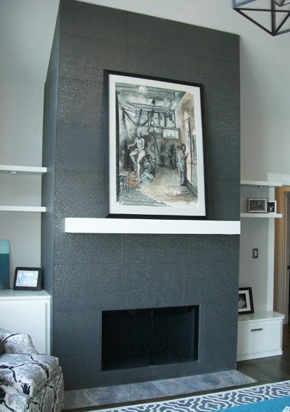 Exact Tile Inc - Tiled Fireplace - exacttile.com