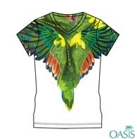 Oasis Green Wings Printed T- Shirt