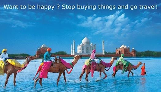 Stop buying things and go for travel