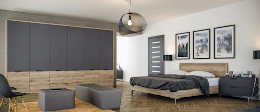 grey theme bedroom