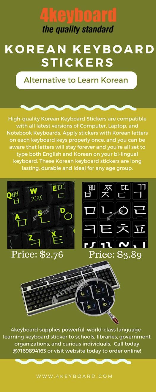 Korean Keyboard Stickers - Alternative to Learn Korean 