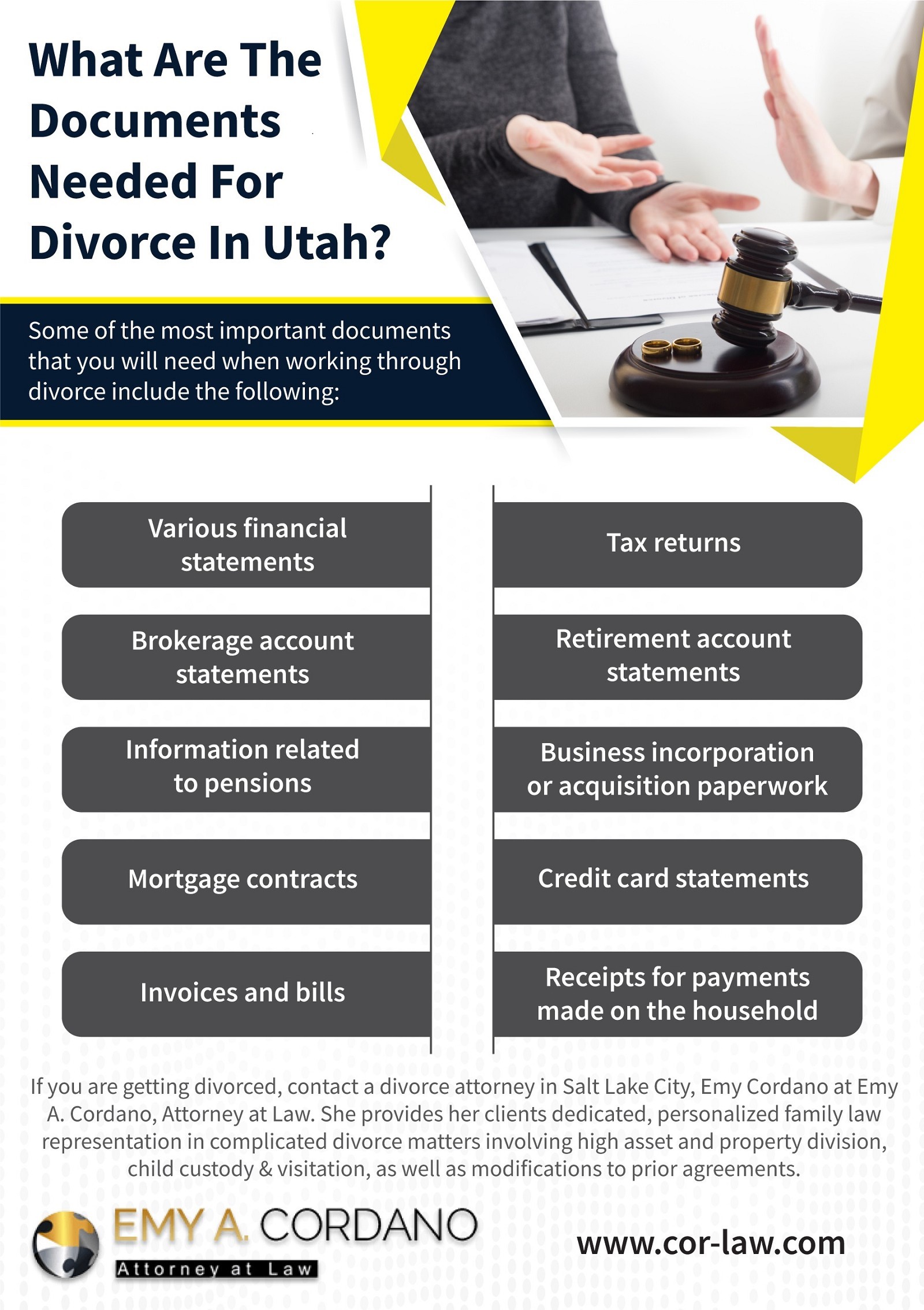 What Are The Documents Needed For Divorce In Utah?