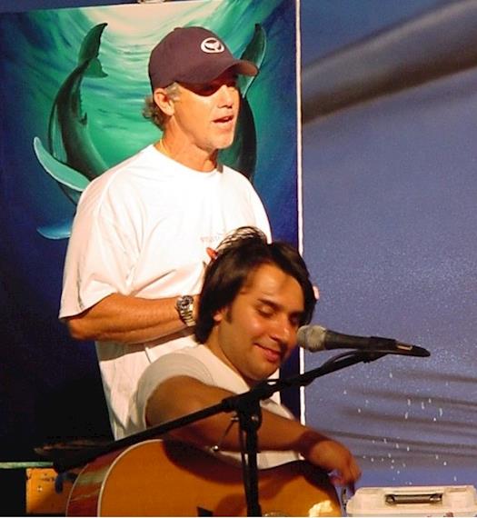 performing with Artist Wyland