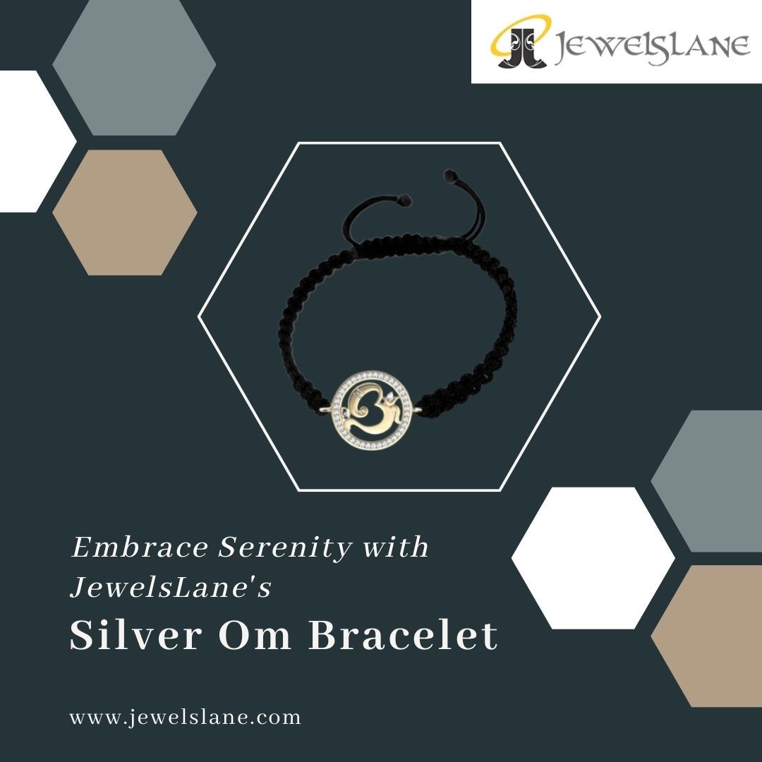 Embrace Serenity with Jewelslane's Silver Om Bracelet