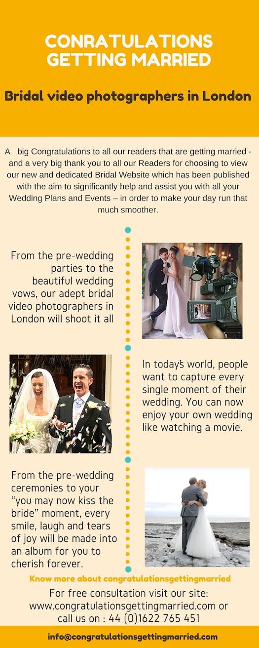 Bridal video photographers in London