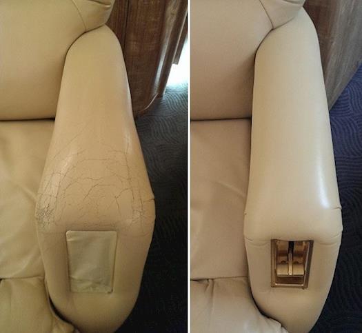 Fibrenew calgary north armrest restoration before and after