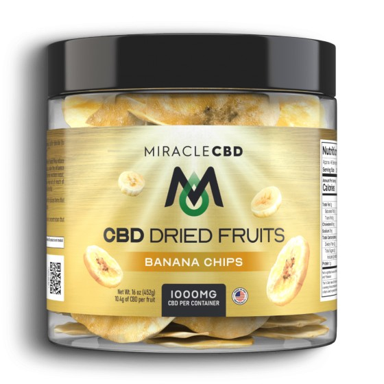 Miracle CBD Dried Fruits - Banana Chips - 1000mg